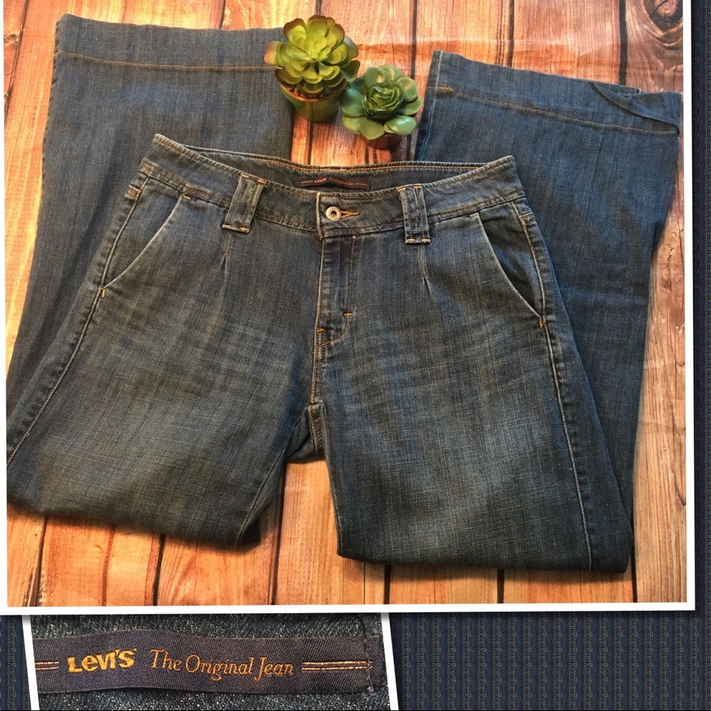 LEVI’S Original Denim Jeans Bootcut Pleated Women's 8 Medium